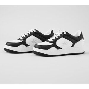 Alo Recovery Mode Sneakers Black White Athletic Colorblock Sports Workout Shoes